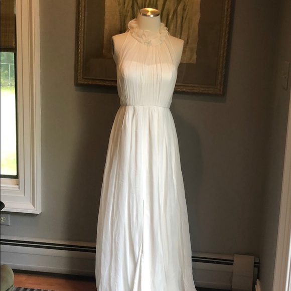 NWOT BHLDN Hitherto chiffon Camila dress white - Picture 2 of 7